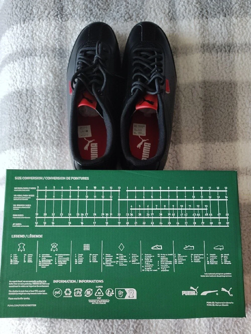 Ferrari Puma Black Sneakers with Red and White Accents 10.5 NIB